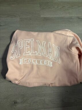 brand new Spelman College Peach Sweatshirt with White Logo